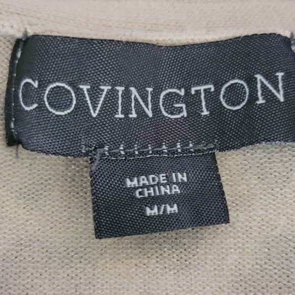 Covington button closure v neck cheetah print cardigan size medium - Picture 4 of 6